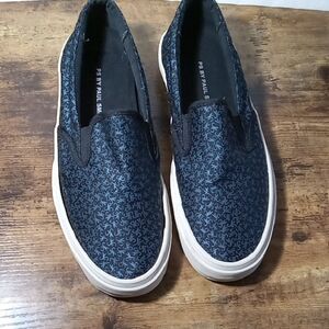Paul Smith Blue and Black Slip-On Sneakers